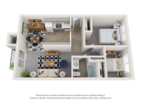 Meadowview East 2 Bedroom Floor Plan